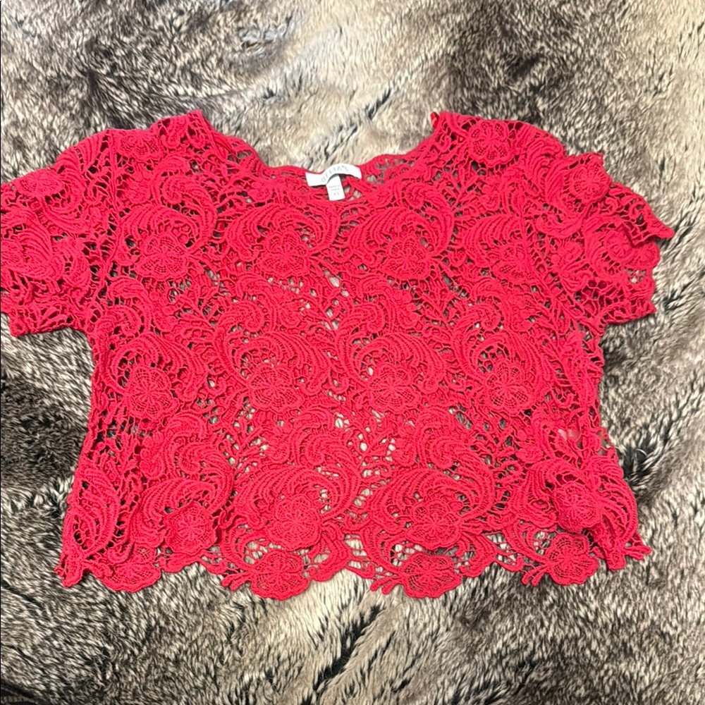 Delia’s Red Crochet Short Top
